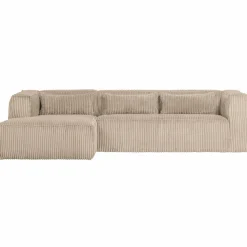 Bean hoekbank links grove ribstof travertin - Loft24.nl