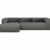 Bean hoekbank links incl. kussens middengrijs gemeleerd - Loft24.nl