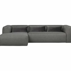 Bean hoekbank links incl. kussens middengrijs gemeleerd - Loft24.nl