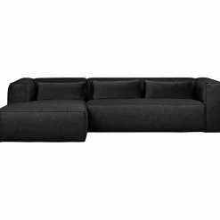 Bean hoekbank links incl. kussens donkergrijs gemeleerd - Loft24.nl