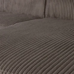 Bean hoekbank rechts grove ribstof mud - Loft24.nl