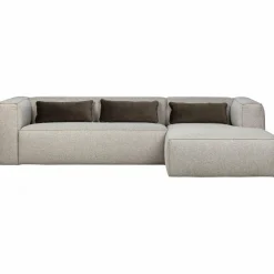 Bean hoekbank rechts incl. kussens lichtgrijs gemeleerd - Loft24.nl