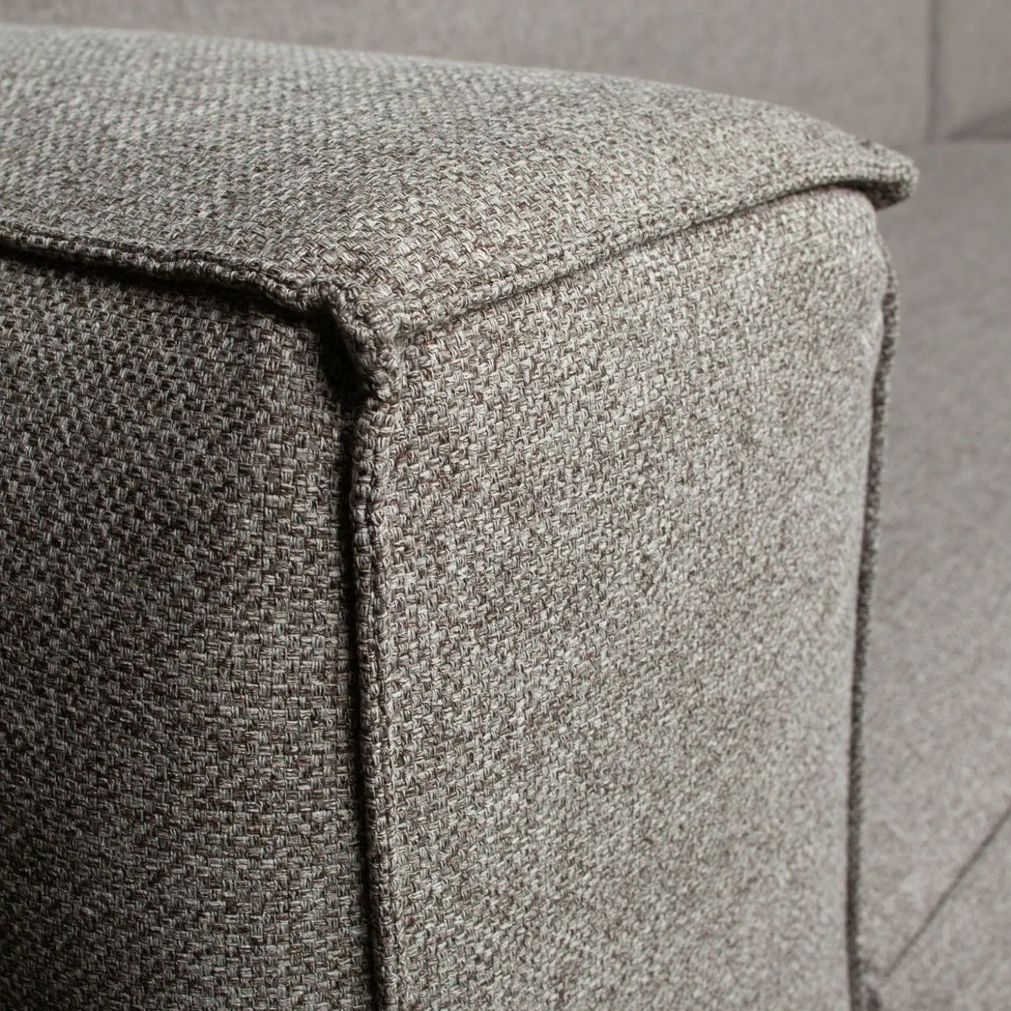 Bean hoekbank rechts incl. kussens lichtgrijs gemeleerd - Loft24.nl