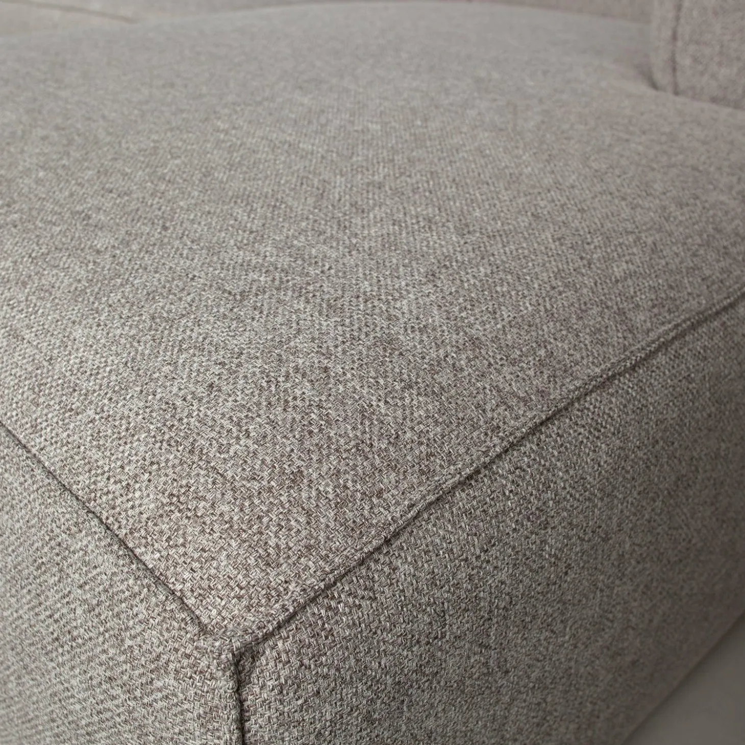 Bean hoekbank rechts incl. kussens lichtgrijs gemeleerd - Loft24.nl