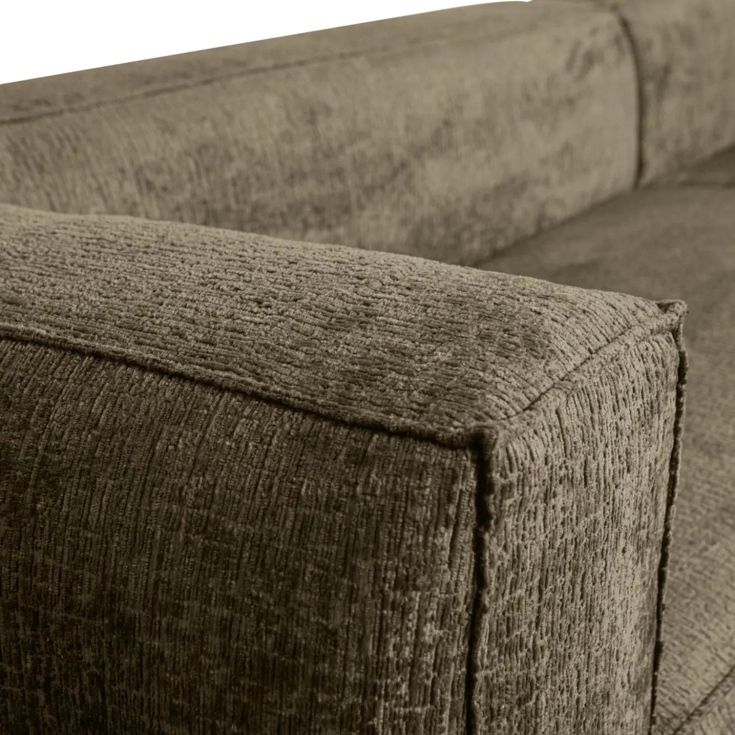 Bean hoekbank rechts structure velvet moss - Loft24.nl