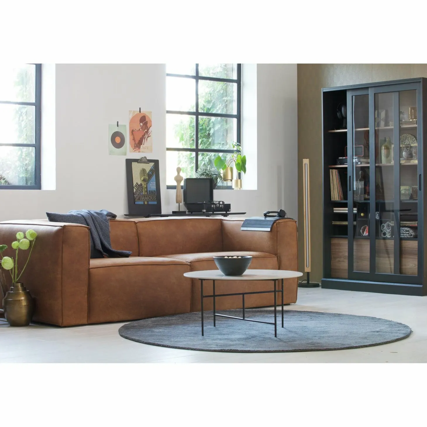 Bean 3,5-zits bank cognac - Loft24.nl