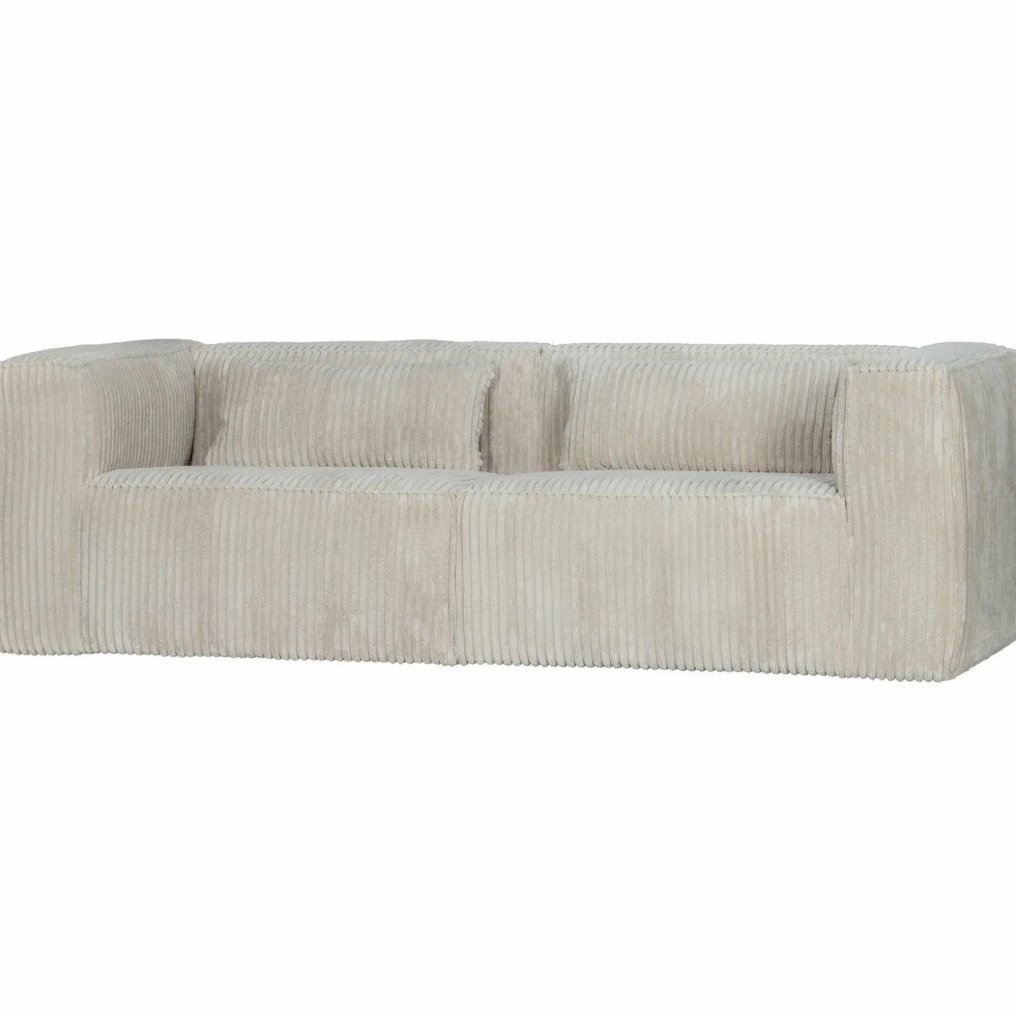 Bean 3,5-zits bank grove ribstof naturel - Loft24.nl