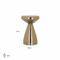 Bijzettafel Arlo Ø35 cm - Goud - Loft24.nl