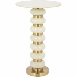 Bijzettafel Barbara Marmer - Wit - Loft24.nl