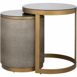 Bijzettafel Bloomville Lederlook - Set van 2 stuks - Loft24.nl