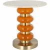 Bijzettafel Boann Marmer - Orangje - Loft24.nl