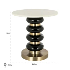 Bijzettafel Boann Marmer - Zwart - Loft24.nl
