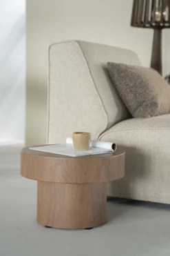 Bijzettafel Bobbie -lichtbruin - 45 x 45 cm - Loft24.nl