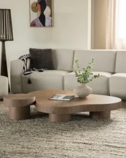 Bijzettafel Bobbie -lichtbruin - 45 x 45 cm - Loft24.nl