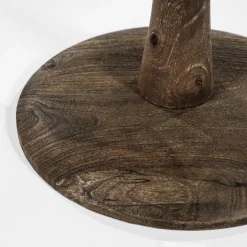 Bijzettafel Boogie Mangohout en glas 60 cm - Bruin - Loft24.nl