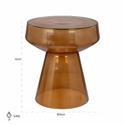 Bijzettafel Bowen Ø39 cm - Glas - Loft24.nl