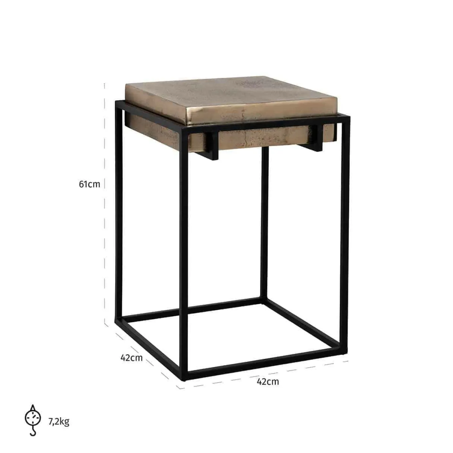 Bijzettafel Calloway - 42 x 42 cm - Loft24.nl