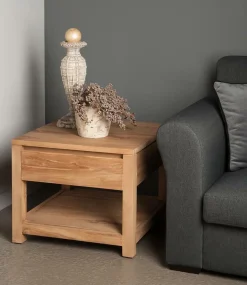 Bijzettafel Corona Teak 60 x 60 cm - Loft24.nl