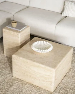 Bijzettafel Donta - Travertin - Loft24.nl