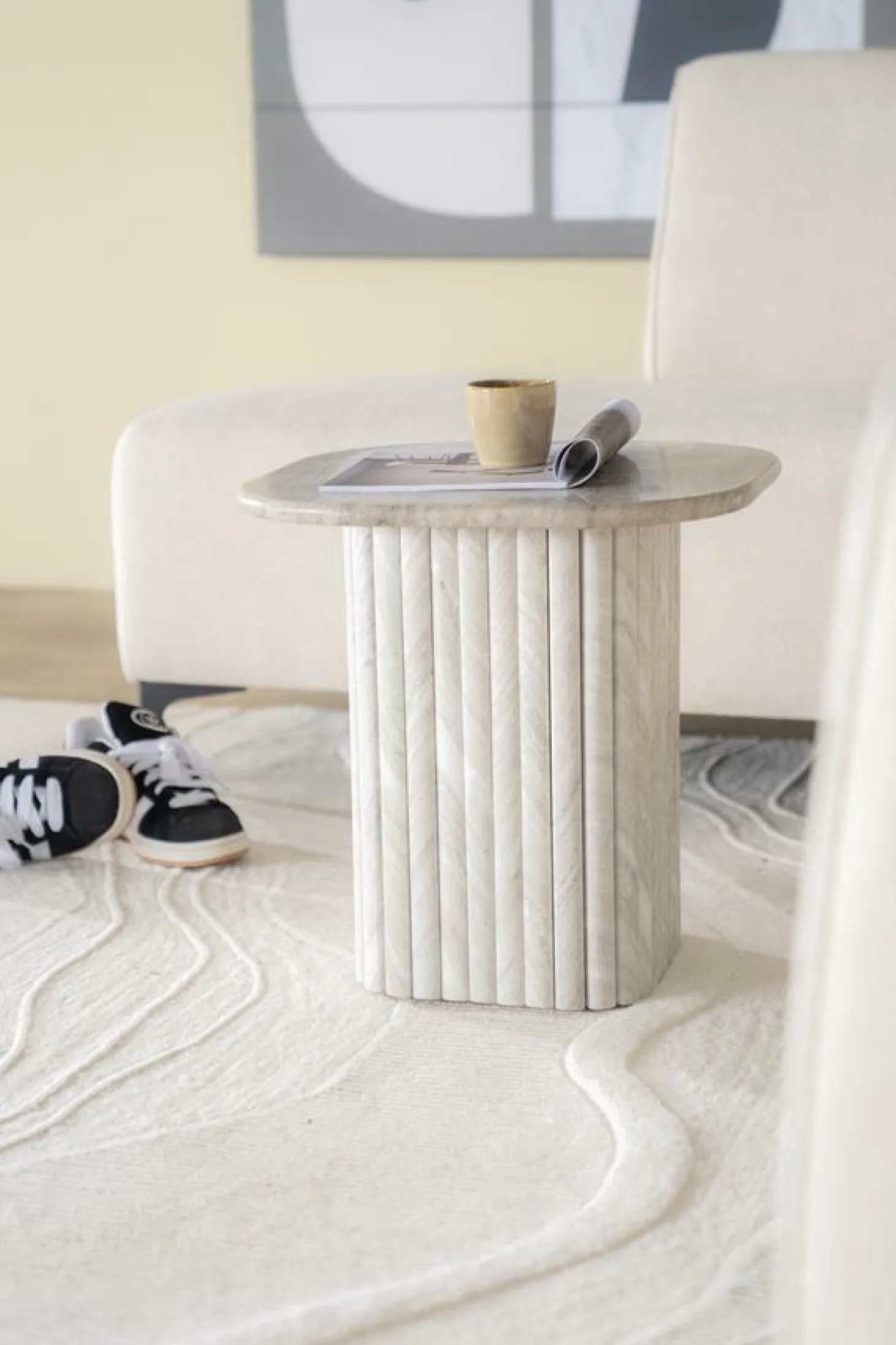 Bijzettafel Dorique Marmer - 45 x 45cm - Loft24.nl