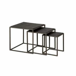 Bijzettafel Fanna Teakhout Set van 3 stuks - Loft24.nl