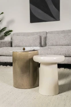 Bijzettafel Glaze 34cm - Crème (showmodel) - Loft24.nl