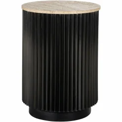 Bijzettafel Hampton Travertin - Ø45.5cm - Loft24.nl