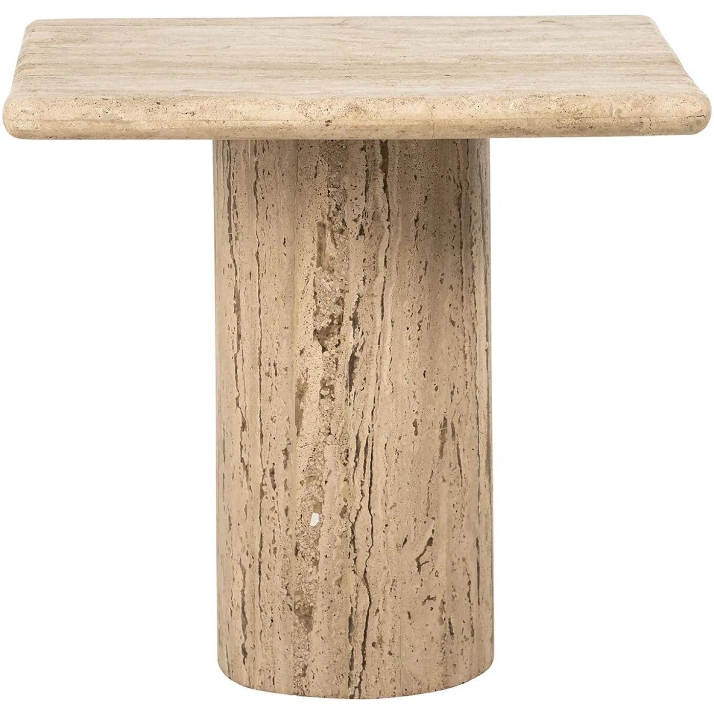 Bijzettafel Hampton Travertin - 50 x 50 cm - Loft24.nl