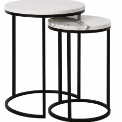 Bijzettafel Lexington Marmer - Set van 2 stuks - Loft24.nl