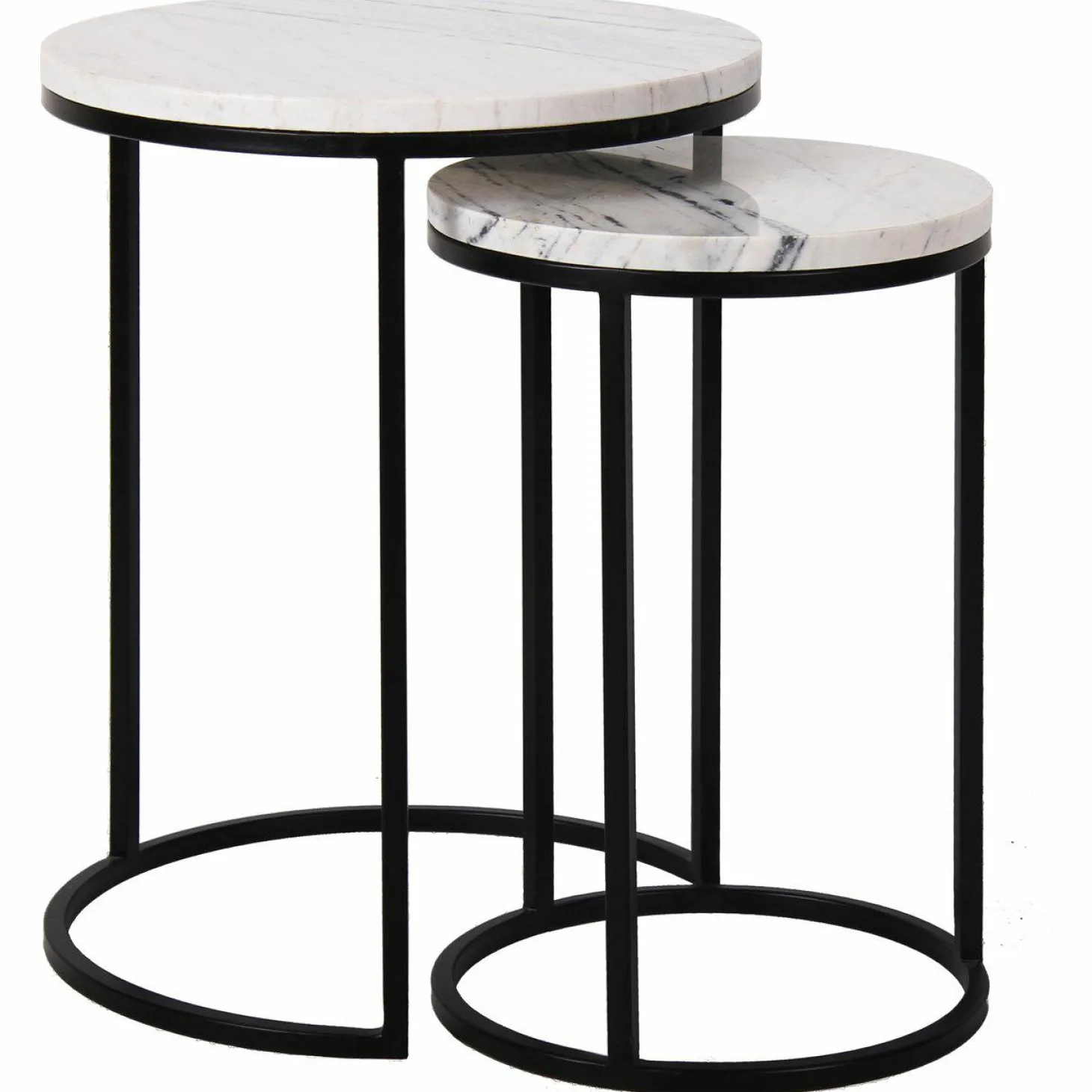 Bijzettafel Lexington Marmer - Set van 2 stuks - Loft24.nl