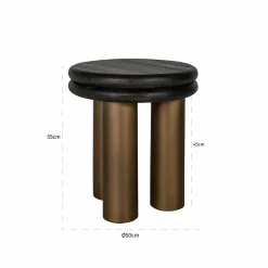 Bijzettafel Macaron Eiken - Ø50 cm - Loft24.nl