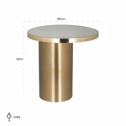 Bijzettafel Naya Ø51 cm - Goud - Loft24.nl