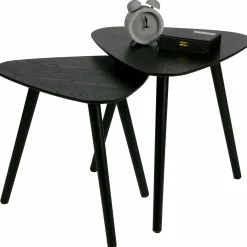Bijzettafel Nila Set van 2 stuks Zwart - Loft24.nl