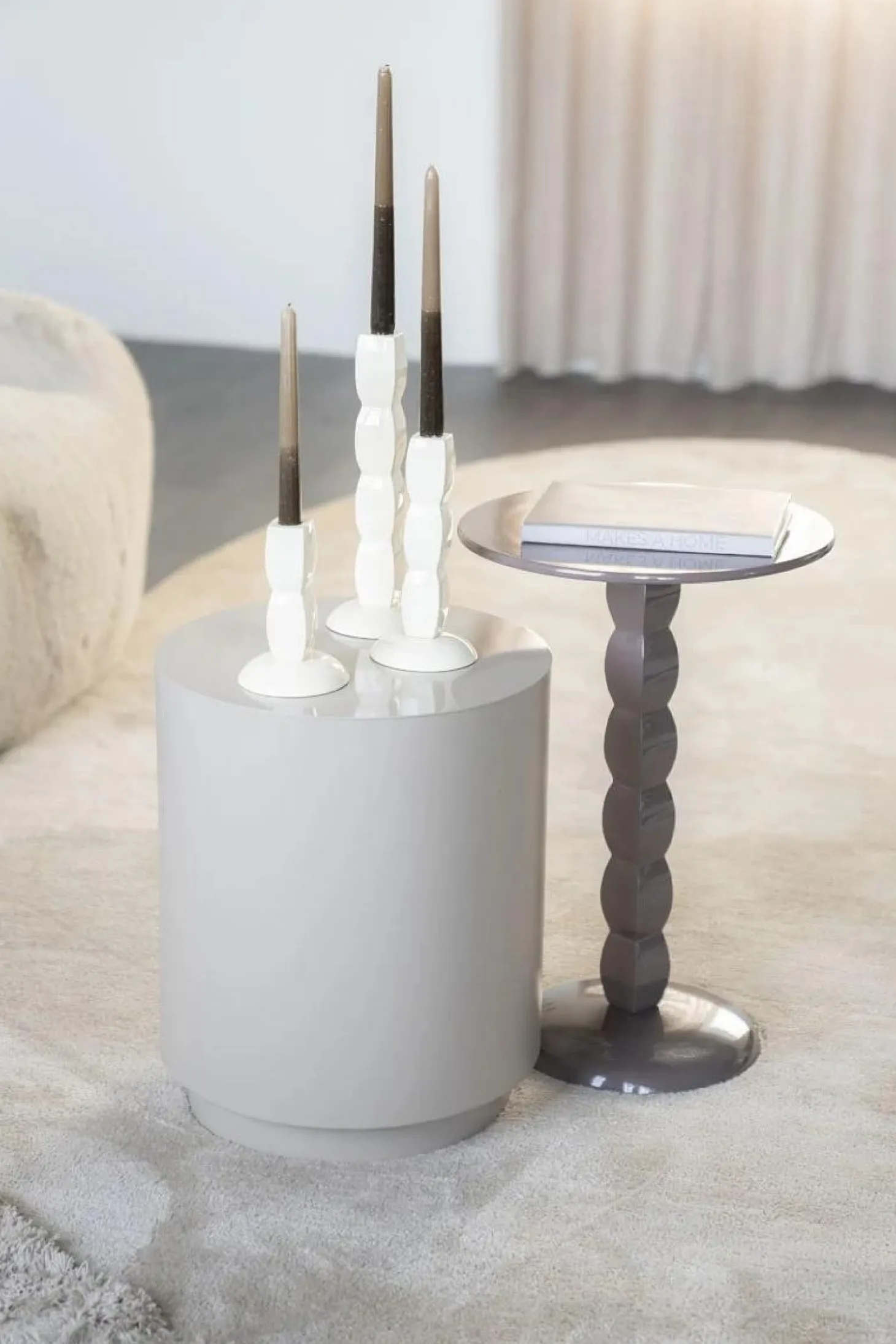 Bijzettafel Prinz - Donker Taupe - Loft24.nl