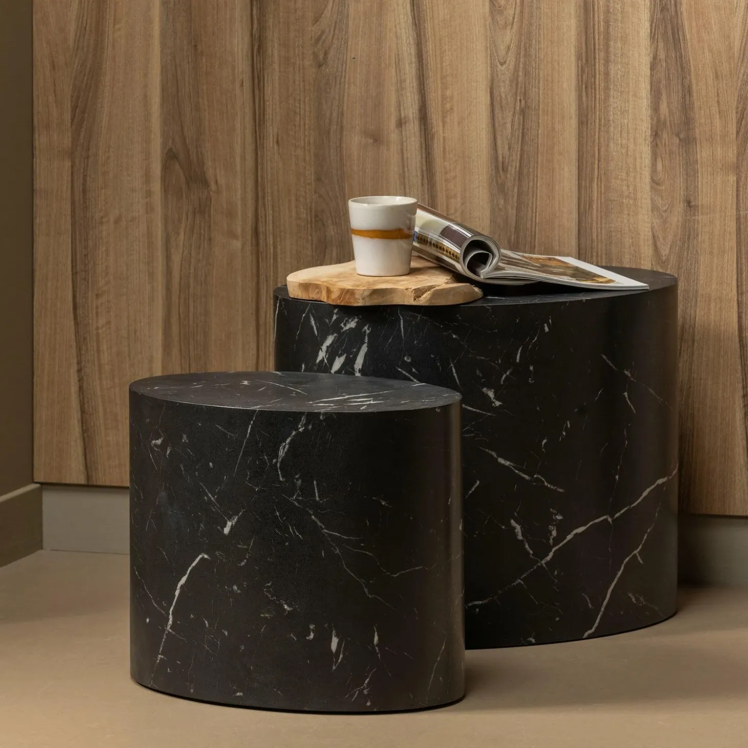 Bijzettafel Quint Marmerlook - 40 cm - Loft24.nl