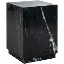 Bijzettafel Salvatore Marmer 41 x 41 cm - Zwart - Loft24.nl