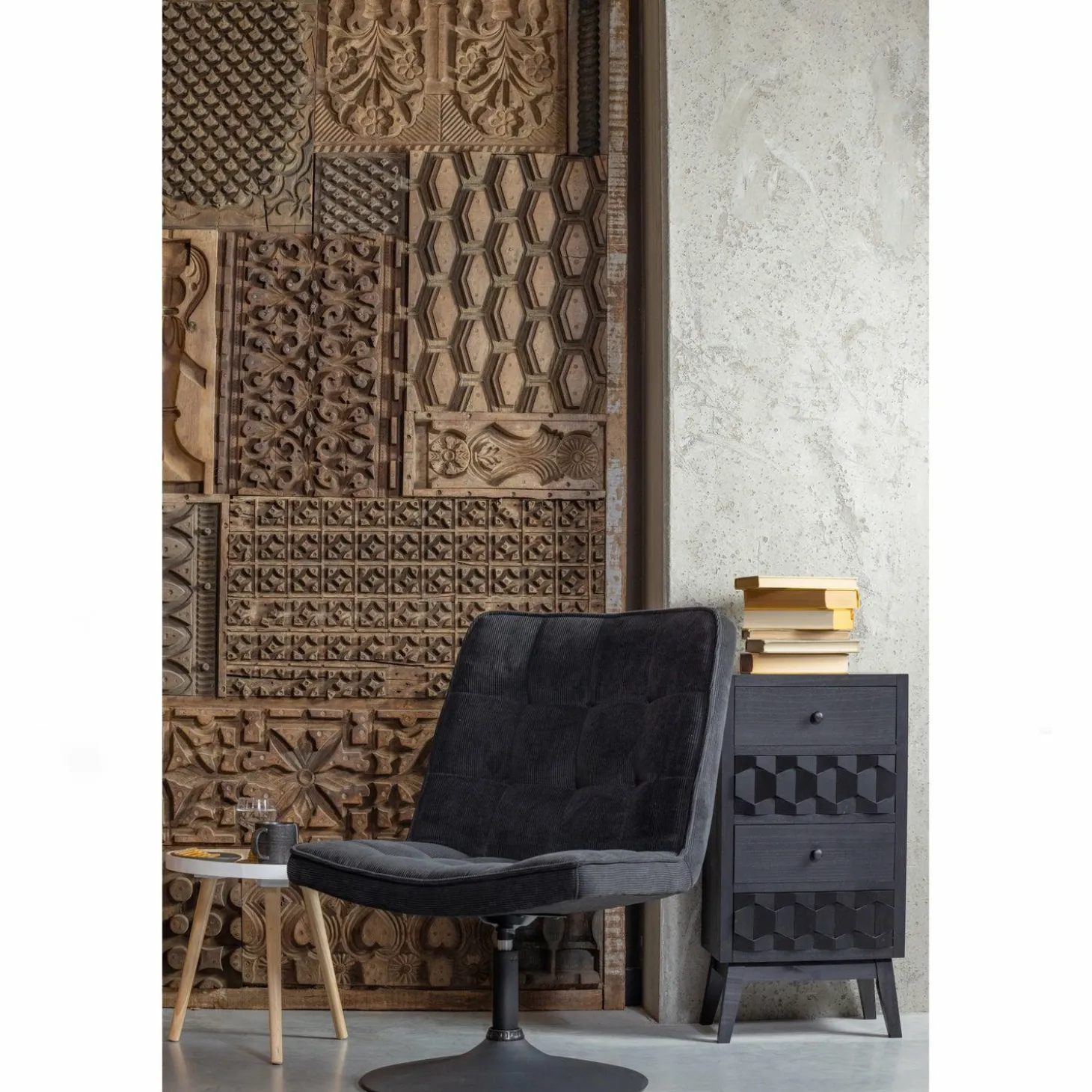 Bijzettafel Sash naturel Ø41cm - Loft24.nl