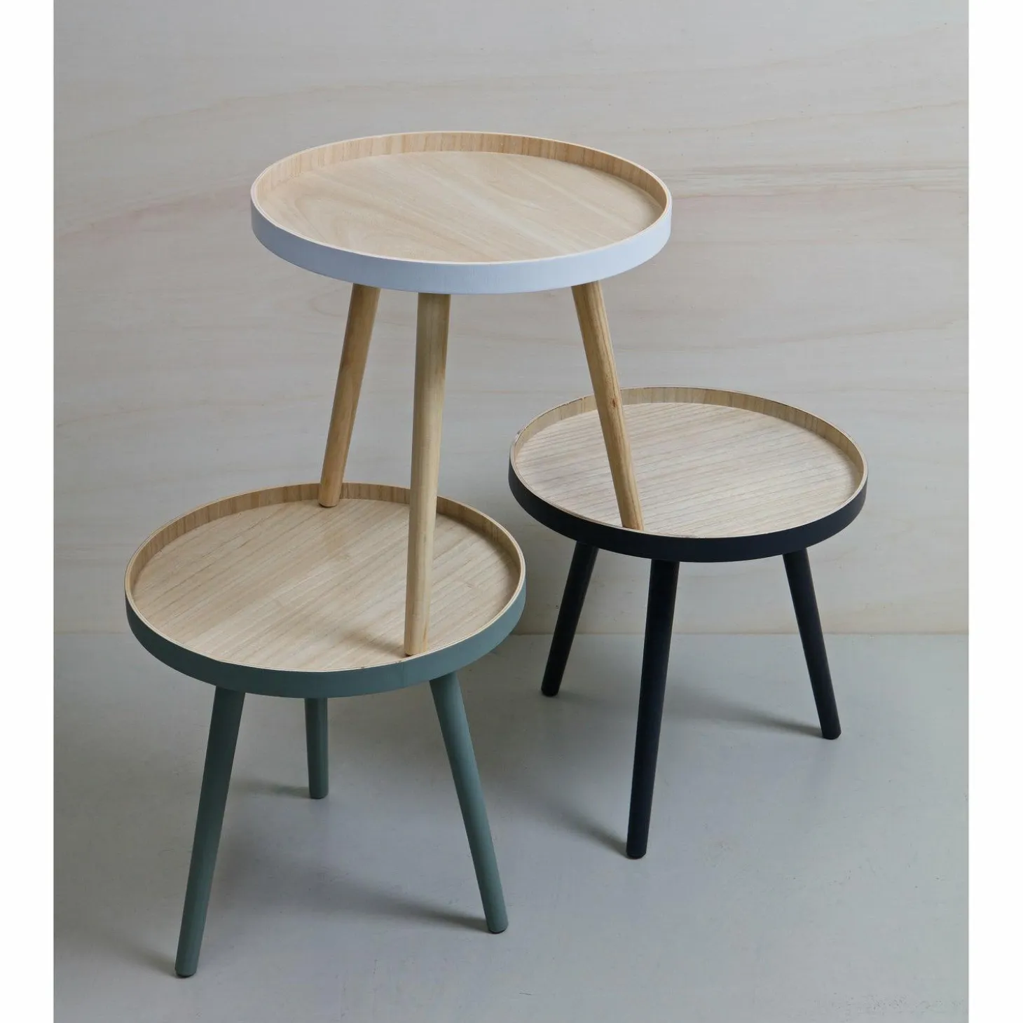 Bijzettafel Sash naturel Ø41cm - Loft24.nl