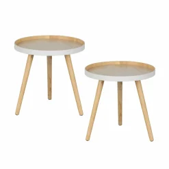 Bijzettafel Sash naturel Ø41cm - Loft24.nl