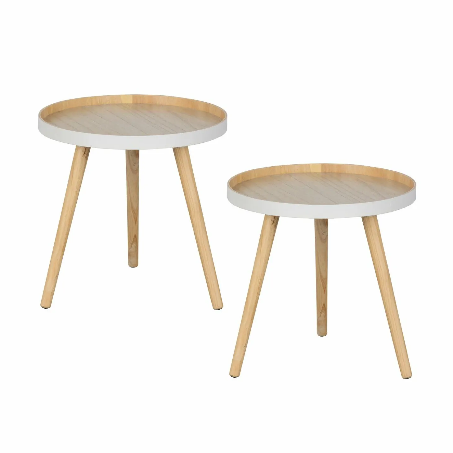 Bijzettafel Sash naturel Ø41cm - Loft24.nl