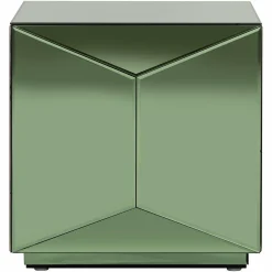Bijzettafel Shifra Spiegelglas 40 x 40 cm - Groen - Loft24.nl