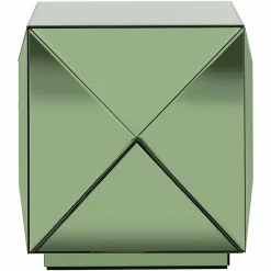 Bijzettafel Shifra Spiegelglas 40 x 40 cm - Groen - Loft24.nl