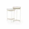 Bijzettafel Sib Marmer set van 2 stuks - Loft24.nl