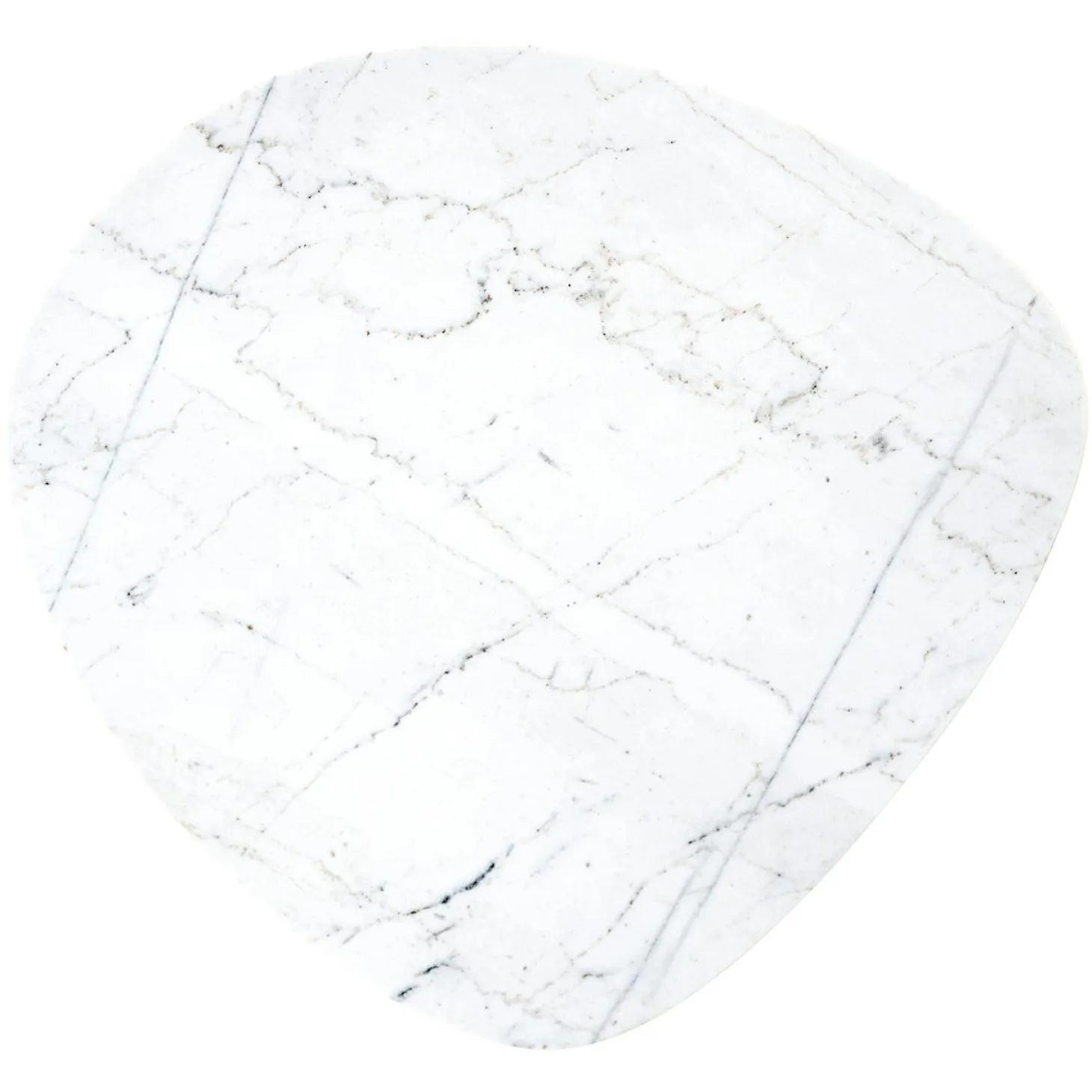 Bijzettafel Trocadero Marmer Ø50 cm - Wit - Loft24.nl