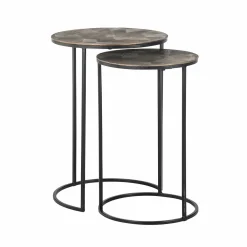 Bijzettafel Tulum Set van 2 stuks - Brushed Gold - Loft24.nl