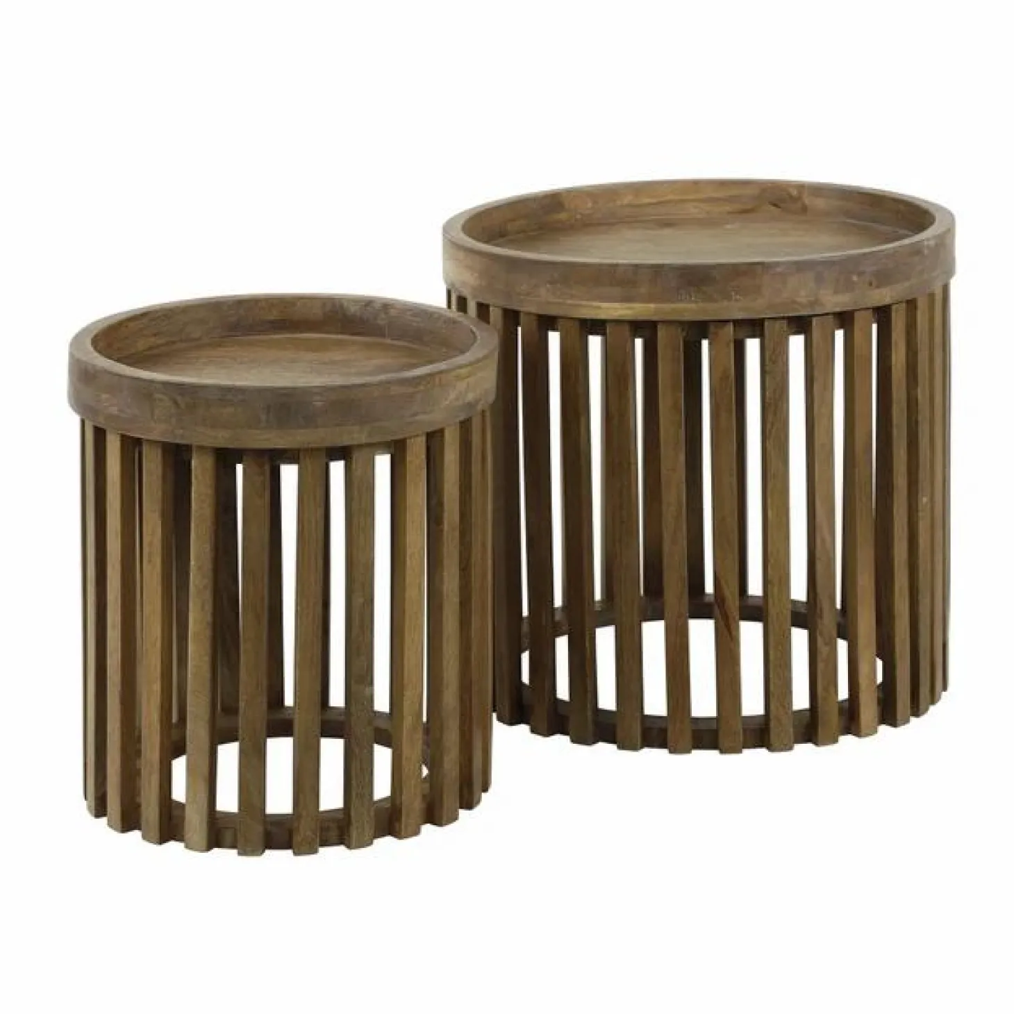 Bijzettafel Tweak set van 2 stuks Mangohout - Loft24.nl