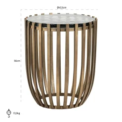 Bijzettafel Volante Glas - Ø47 cm - Loft24.nl