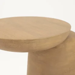 Bijzettafel Woomble Mangohout 40 x 34cm - Naturel - Loft24.nl