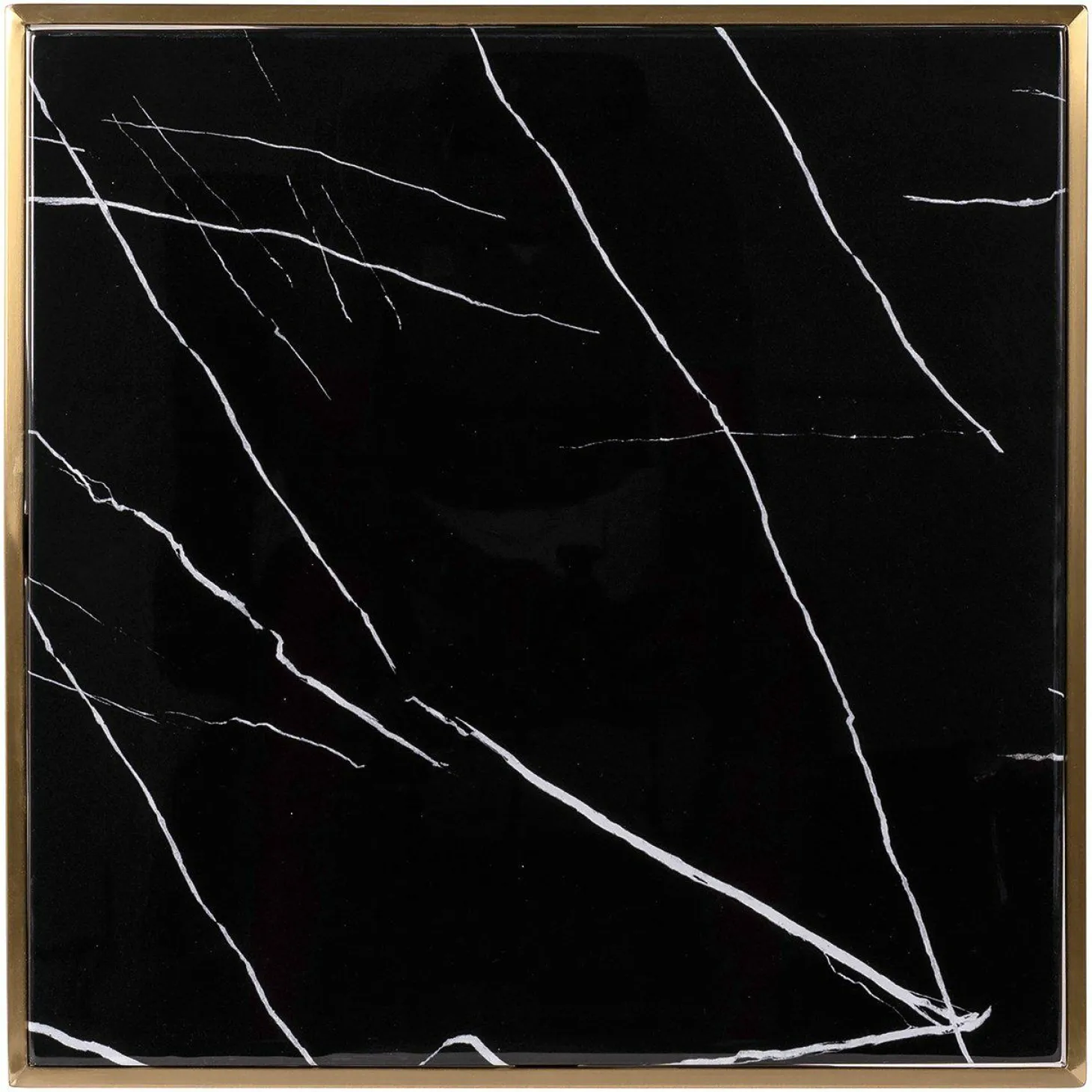 Bistrotafel Zenza 50 x 50 cm - Zwart/Goud - Loft24.nl