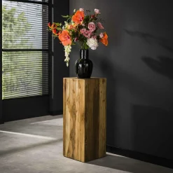 Bloemenzuil Bole Teakhout - 85 cm - Loft24.nl